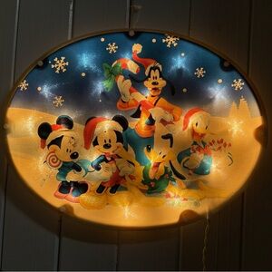Vintage Disney Festive Mickey and Friends Light-Up Decor